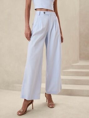 Banana Republic Wide Leg Pleated Trouser